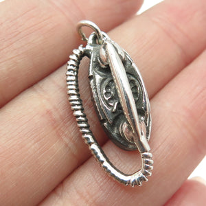 JEWELART 925 Sterling Silver Vintage Rotary Telephone Minimalist Pendant