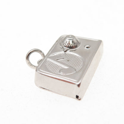 AE Art's Elegance 925 Sterling Silver Vintage Retro Radio 3D Mini Charm Pendant