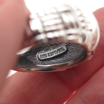 ESPO Joseph Esposito Sterling Silver Vintage Ribbed Dome Oxidized Ring Size 6