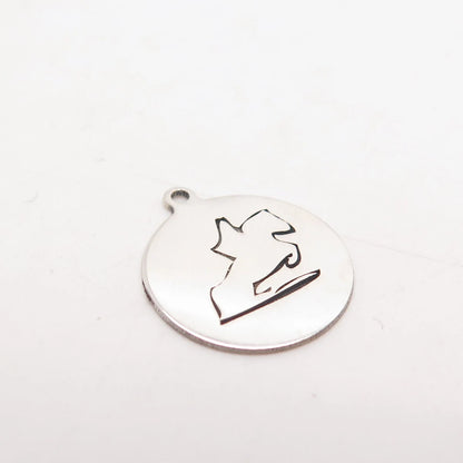925 Sterling Silver USA Two In Town Horse Charm Pendant