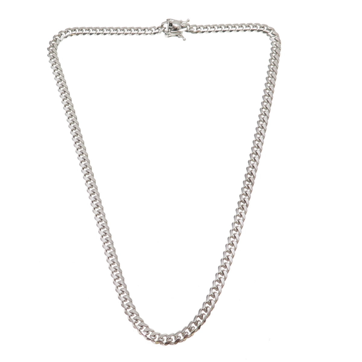 925 Sterling Silver Italy Cuban Chain Necklace 16"