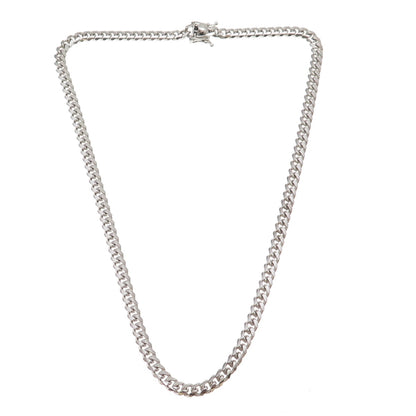 925 Sterling Silver Italy Cuban Chain Necklace 16"