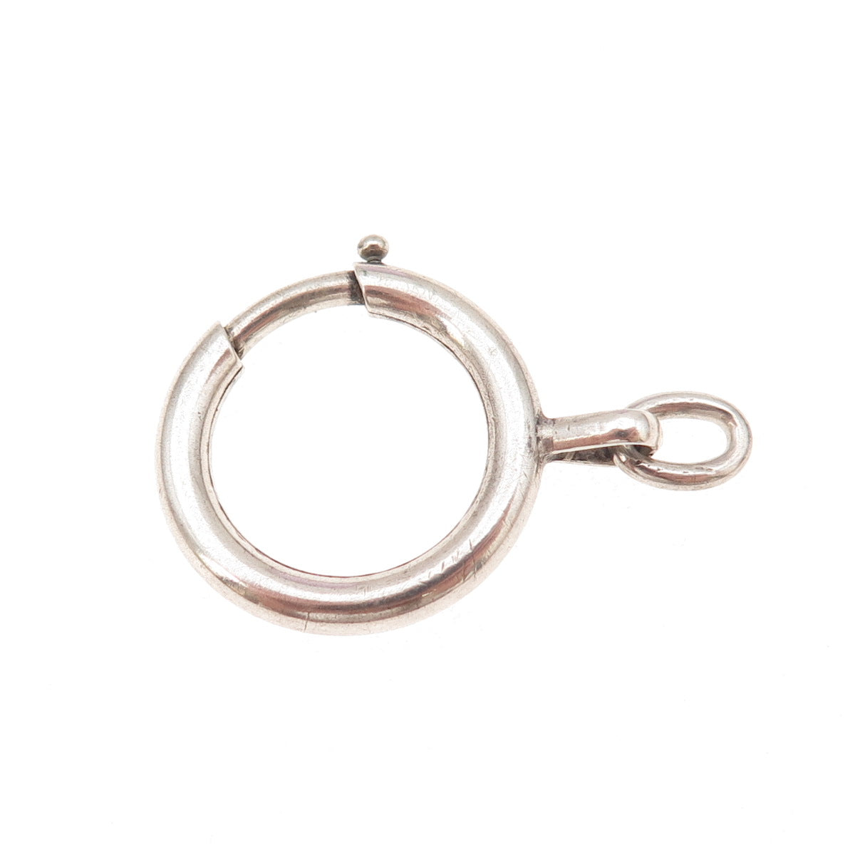 925 Sterling Silver Antique Art Deco Bracelet / Necklace Spring Ring Lock Clasp