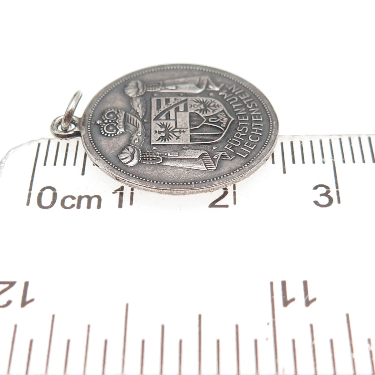 900 Silver Vintage Principality of Liechtenstein Vaduz Castle Charm Pendant