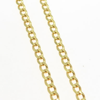 P. LUX 925 Sterling Silver Gold Plated Italy Curb Link Bracelet 8.25"