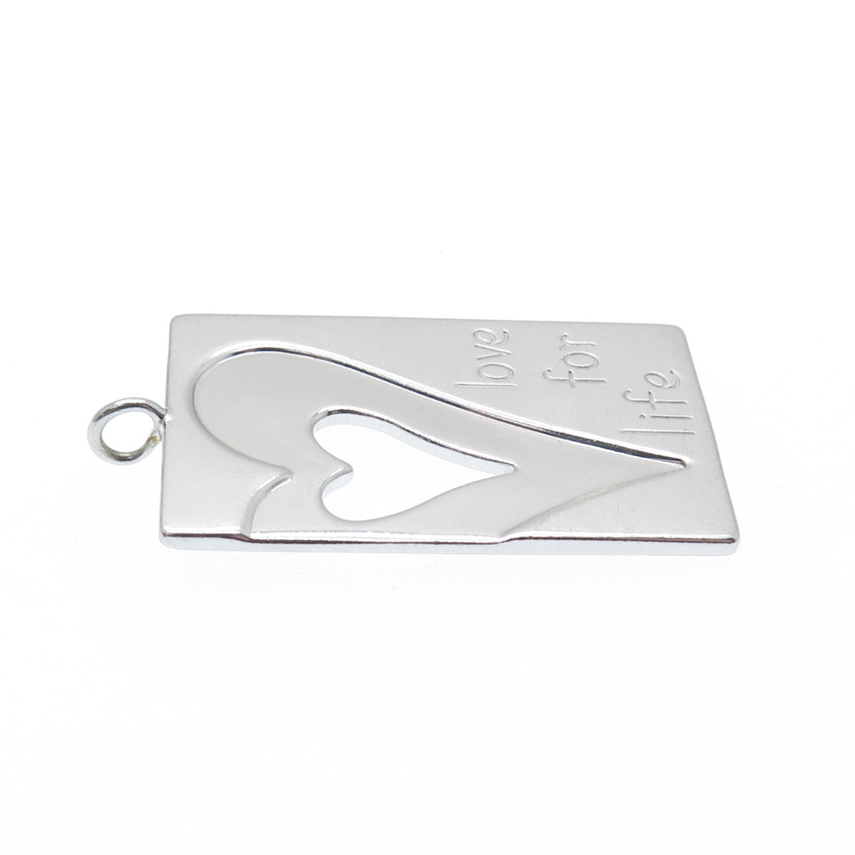 ROSS SIMONS 925 Sterling Silver Vintage Love For Life Heart Charm Pendant