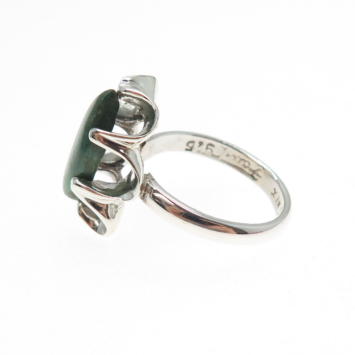 FAUS Sterling Silver Vintage Mexico Real Royston Turquoise Flower Ring Size 7