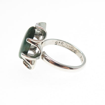 FAUS Sterling Silver Vintage Mexico Real Royston Turquoise Flower Ring Size 7
