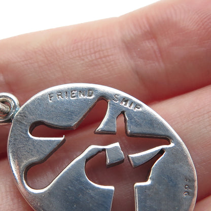 MFA Museum of Fine Arts Sterling Vintage Chinese Character Friendship Pendant