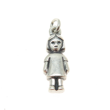 JAMES AVERY 925 Sterling Silver Vintage Girl Minimalist 3D Charm Pendant