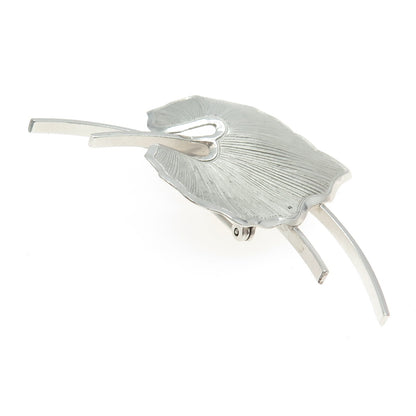 BEAU 925 Sterling Silver Vintage Leaf Pin Brooch