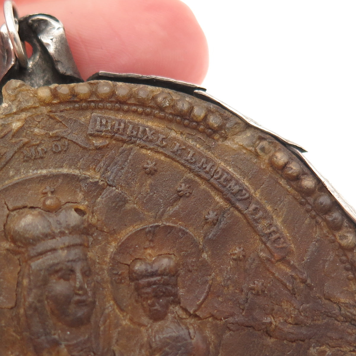 Antique Silver Orthodox Nativity Scene Ladanka Icons Collectible Medal Pendant