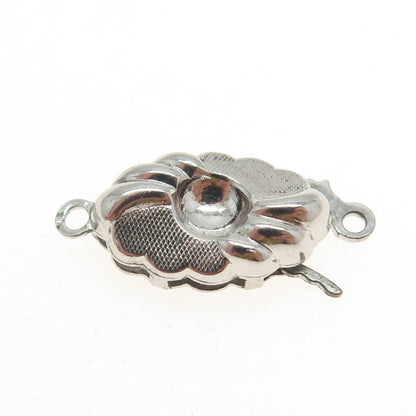 835 Silver Antique Art Deco Floral Bracelet / Necklace Lock Clasp