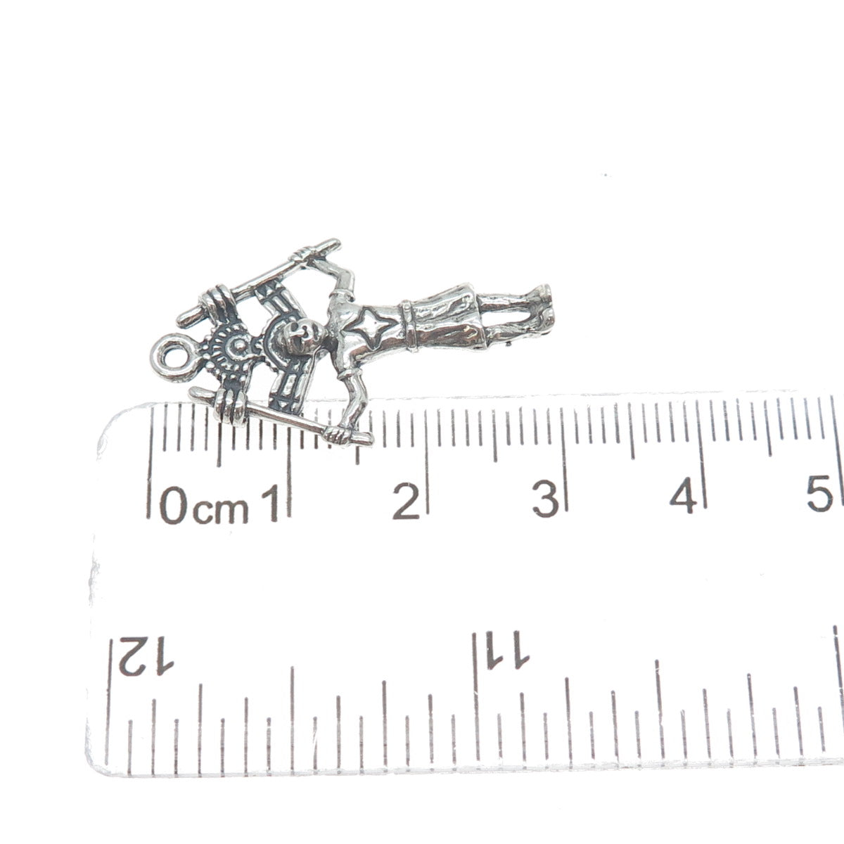 Old Pawn 925 Sterling Silver Vintage Southwestern Kachina Doll Tribal Pendant