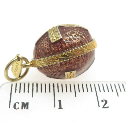 RAFKA Retired 925 Sterling Silver Vermeil Enamel Cross Easter Egg Charm Pendant