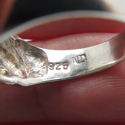 CHAPAL ZENRAY 925 Sterling Silver Vintage Puffy Ribbed Ring Size 7.25