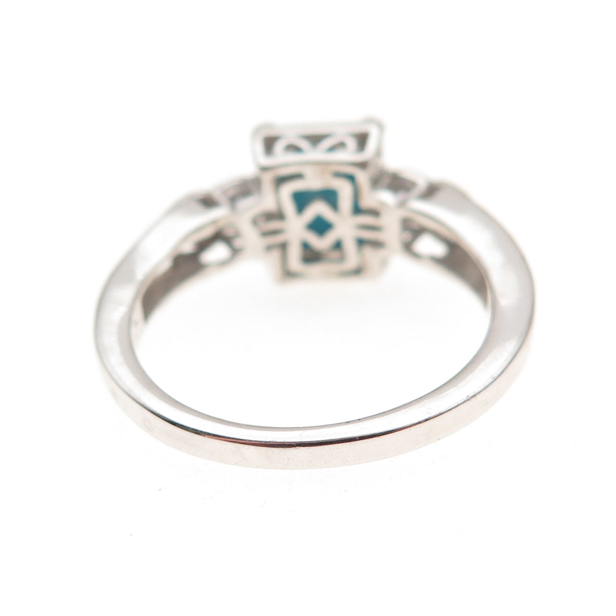 Chuck Clemency 925 Sterling Silver Real Turquoise & Tanzanite Ring Size 8