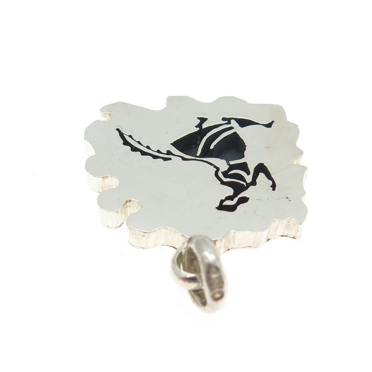 JMD GUEZ JUANA 980 Silver Vintage Mexico Taxco Hand Made Woman Tribal Pendant