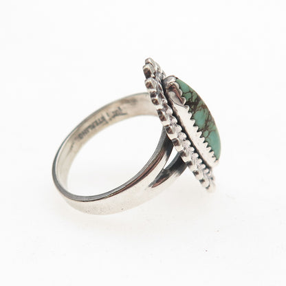 Bell Trading Post Old Pawn 925 Sterling Silver Vintage Turquoise Ring Size 5.5