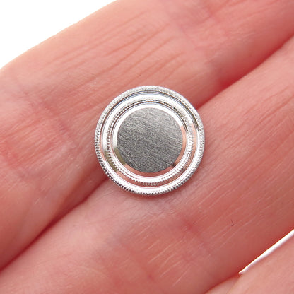 Lamode 925 Sterling Silver Vintage Round Tie Tack / Lapel Pin