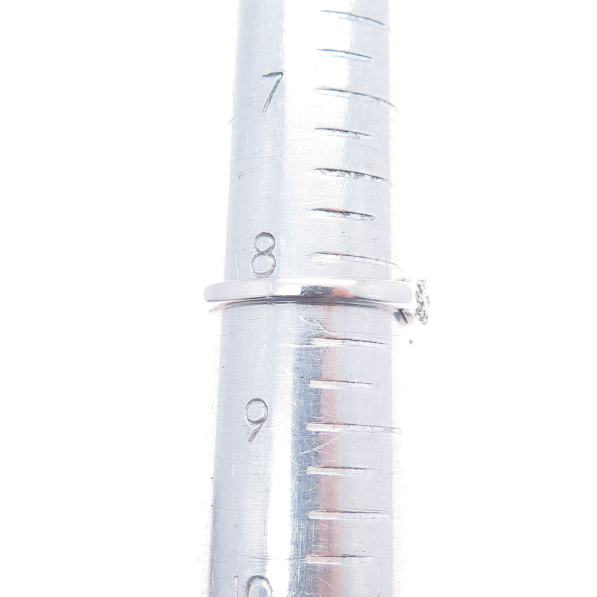 925 Sterling Silver Pear-Cut Blue & Round-Cut White C Z Ring Size 8.25