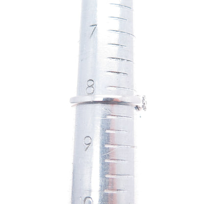 925 Sterling Silver Pear-Cut Blue & Round-Cut White C Z Ring Size 8.25