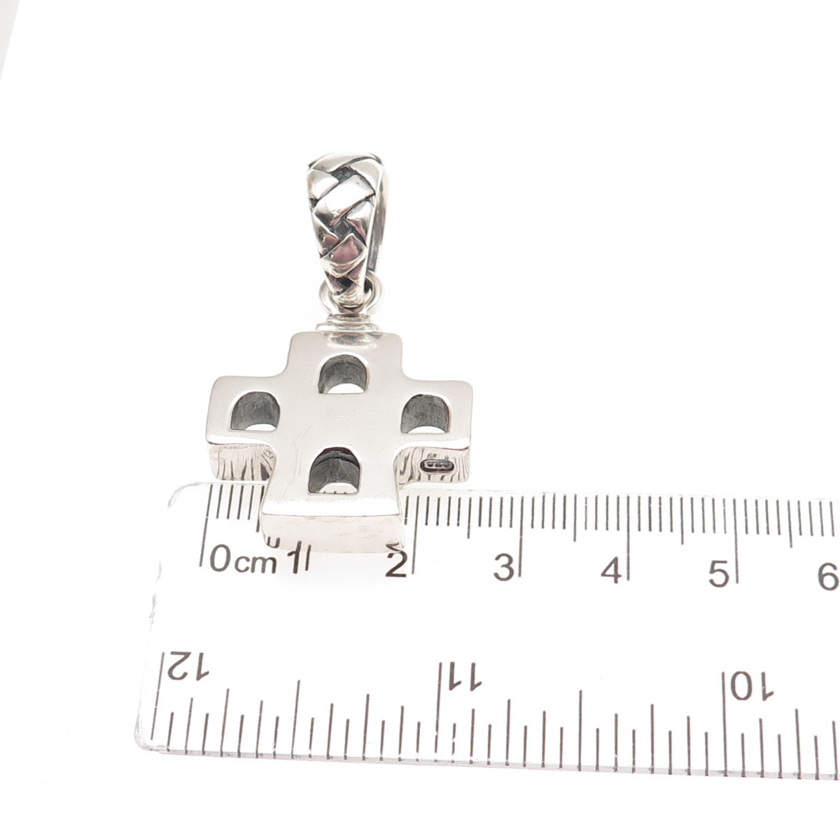 SAINT 925 Sterling Silver Vintage Casa Cross Pendant