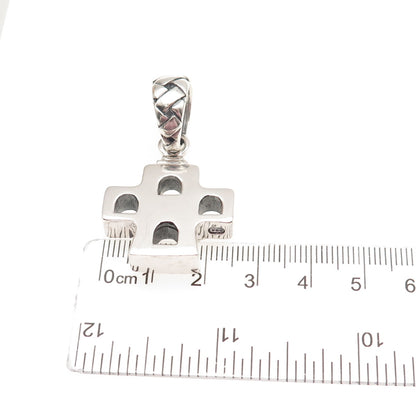 SAINT 925 Sterling Silver Vintage Casa Cross Pendant