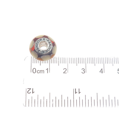 PANDORA 925 Sterling Silver Murano Glass Petal Bead Charm