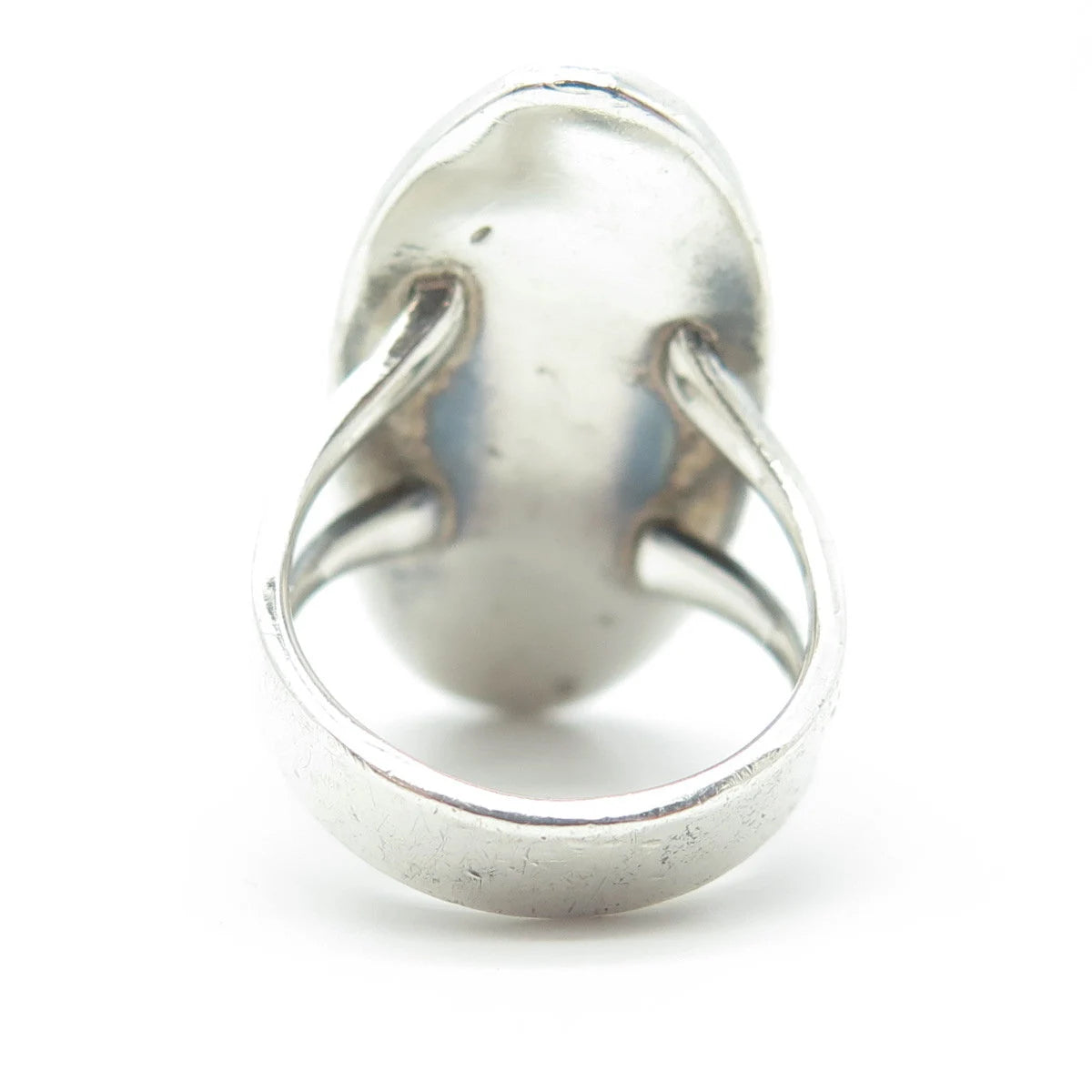 925 Sterling Silver Vintage Southwestern Native Symbols Tribal Ring Size 5.75