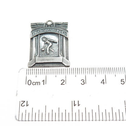 925 Sterling Silver Vintage KAAG Bowling MCWBA High Game Award Pendant