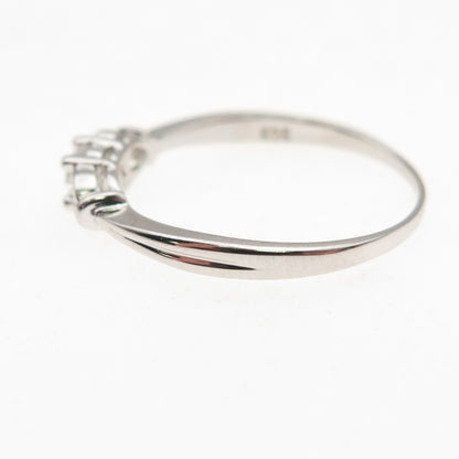 925 Sterling Silver Round-Cut C Z Heart Engagement Ring Size 8