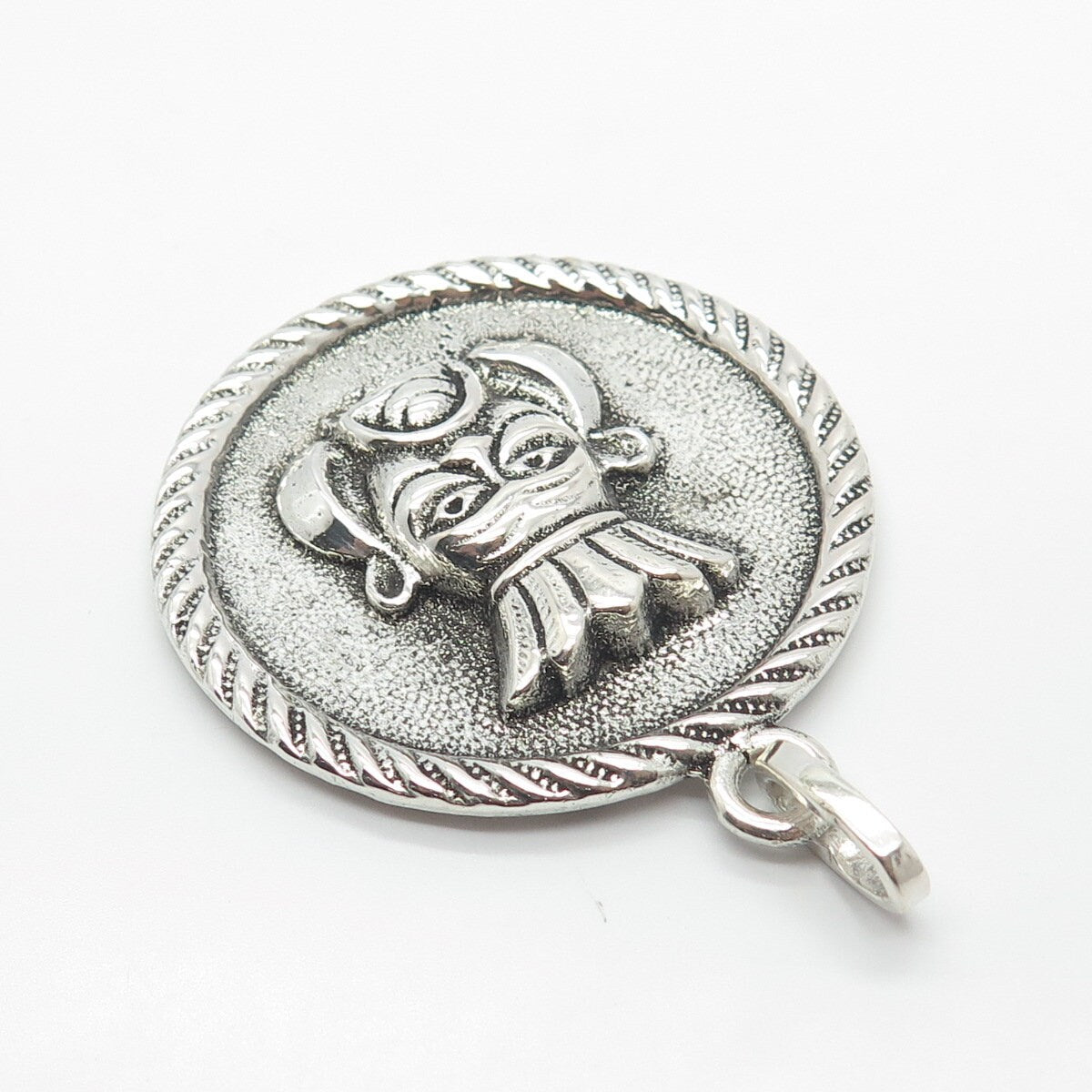 800 Silver Vintage Tribal Face Pendant