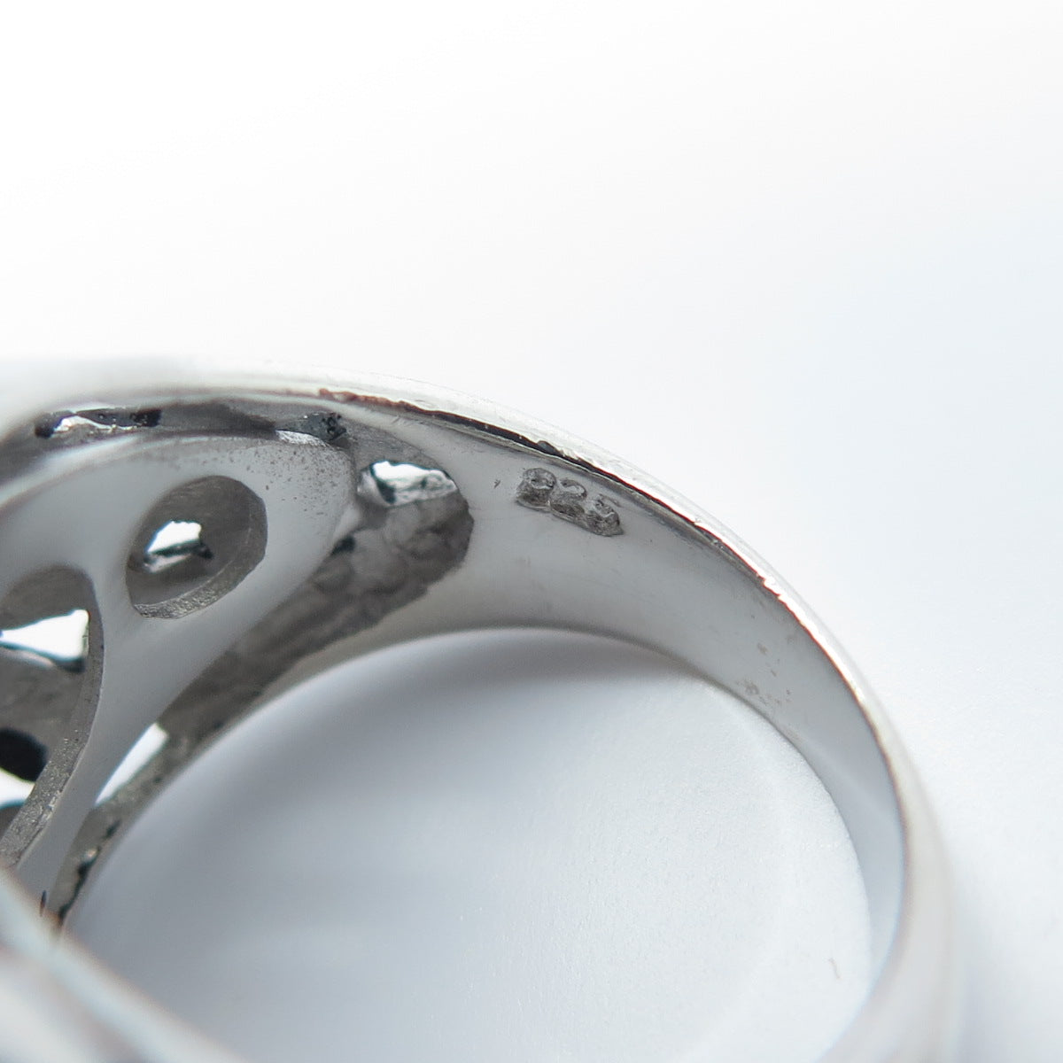 925 Sterling Silver Princess-Cut Shaped C Z Modernist Ring Size 5.75