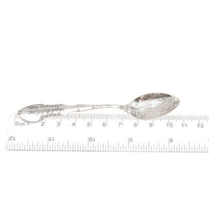 925 Sterling Silver Antique Art Deco Washington DC Coffee Spoon