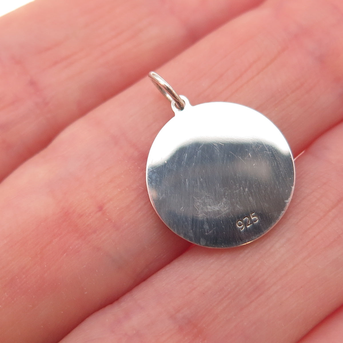925 Sterling Silver Purple Enamel Cat Couple Charm Pendant