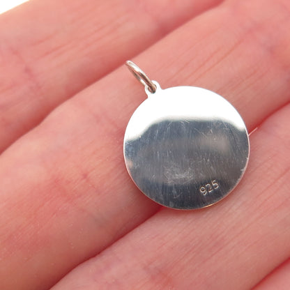 925 Sterling Silver Purple Enamel Cat Couple Charm Pendant