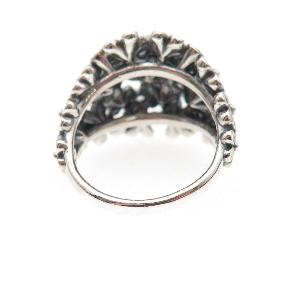 Pandora 925 Sterling Silver Enamel & C Z Darling Daisy Bouquet Ring Size 7
