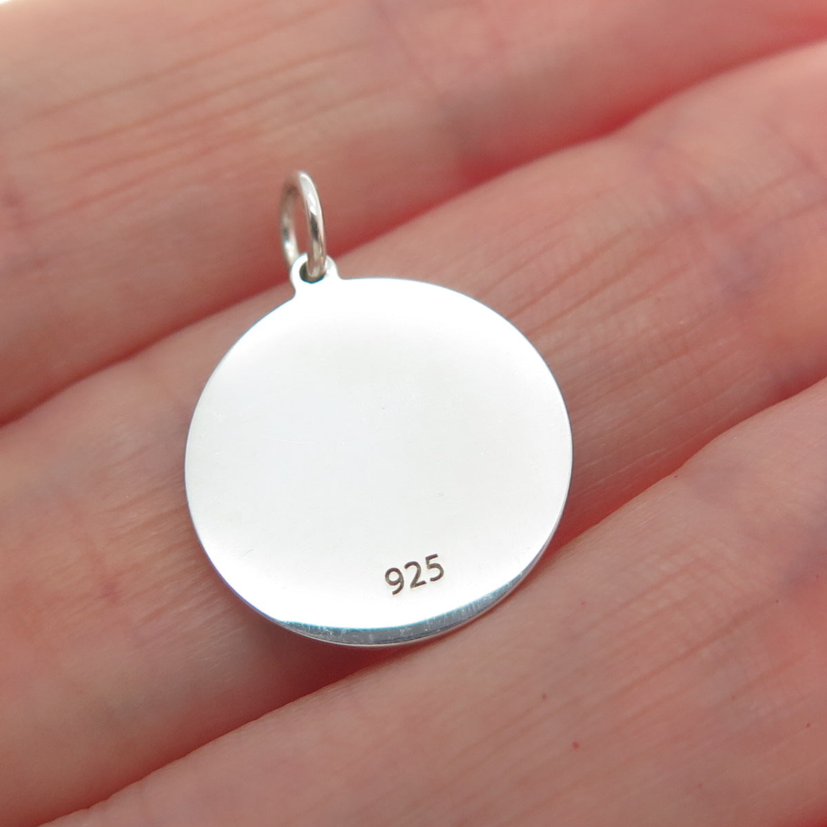 925 Sterling Silver Green Enamel California State Map Minimalist Charm Pendant