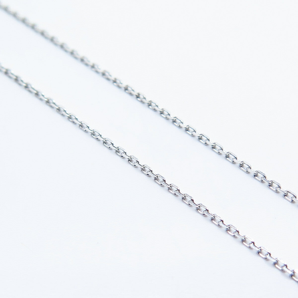 925 Sterling Silver Italy SUN Real Diamond Rolo Chain Necklace 19"