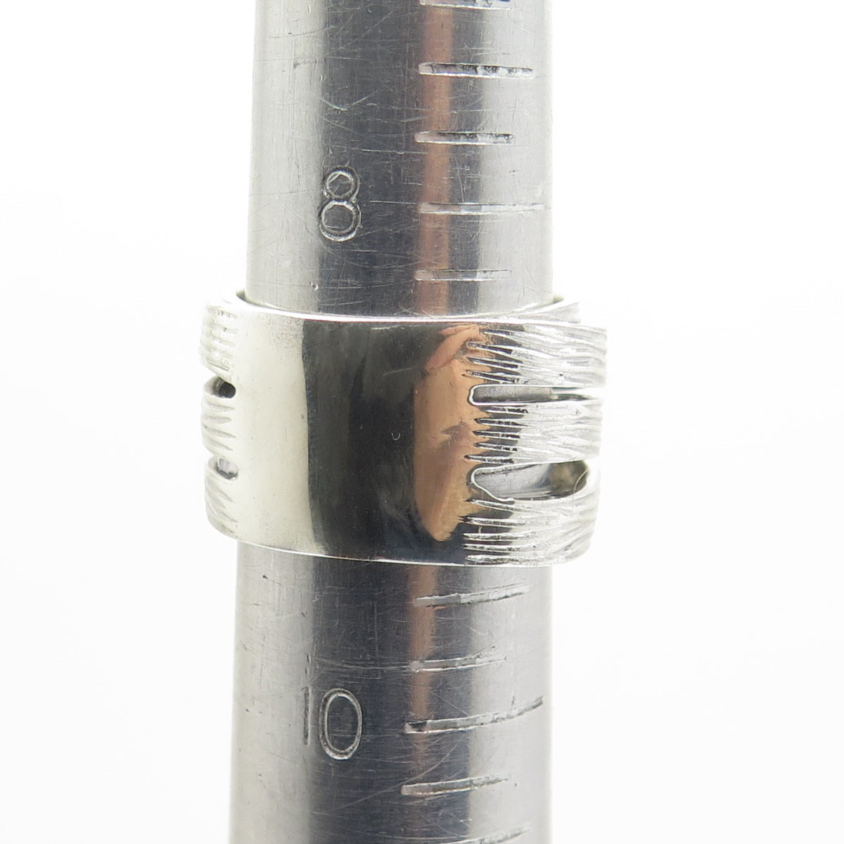 925 Sterling Silver Real Round-Cut Diamond Crisscross Ring Size 9.5