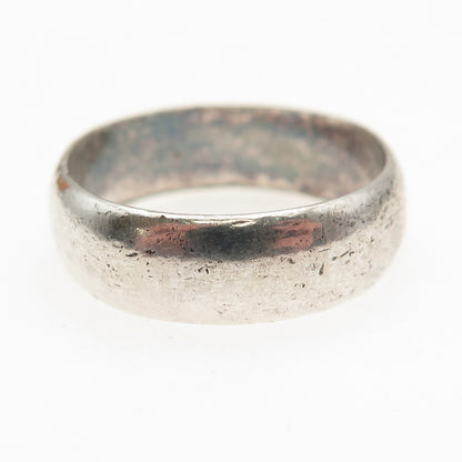 925 Sterling Silver Vintage Classic Wedding Band Ring Size 10.5