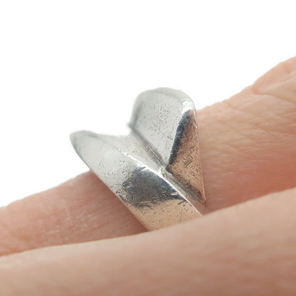 JENS TAGE HANSEN 925S Sterling Silver Vintage Denmark Modernist Ring Size 4.25