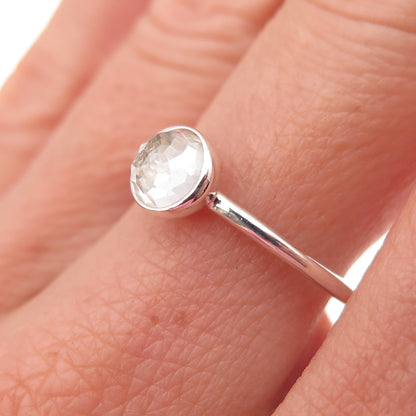 Pandora 925 Sterling Silver Clear Crystal Poetic Droplet Ring Size 7