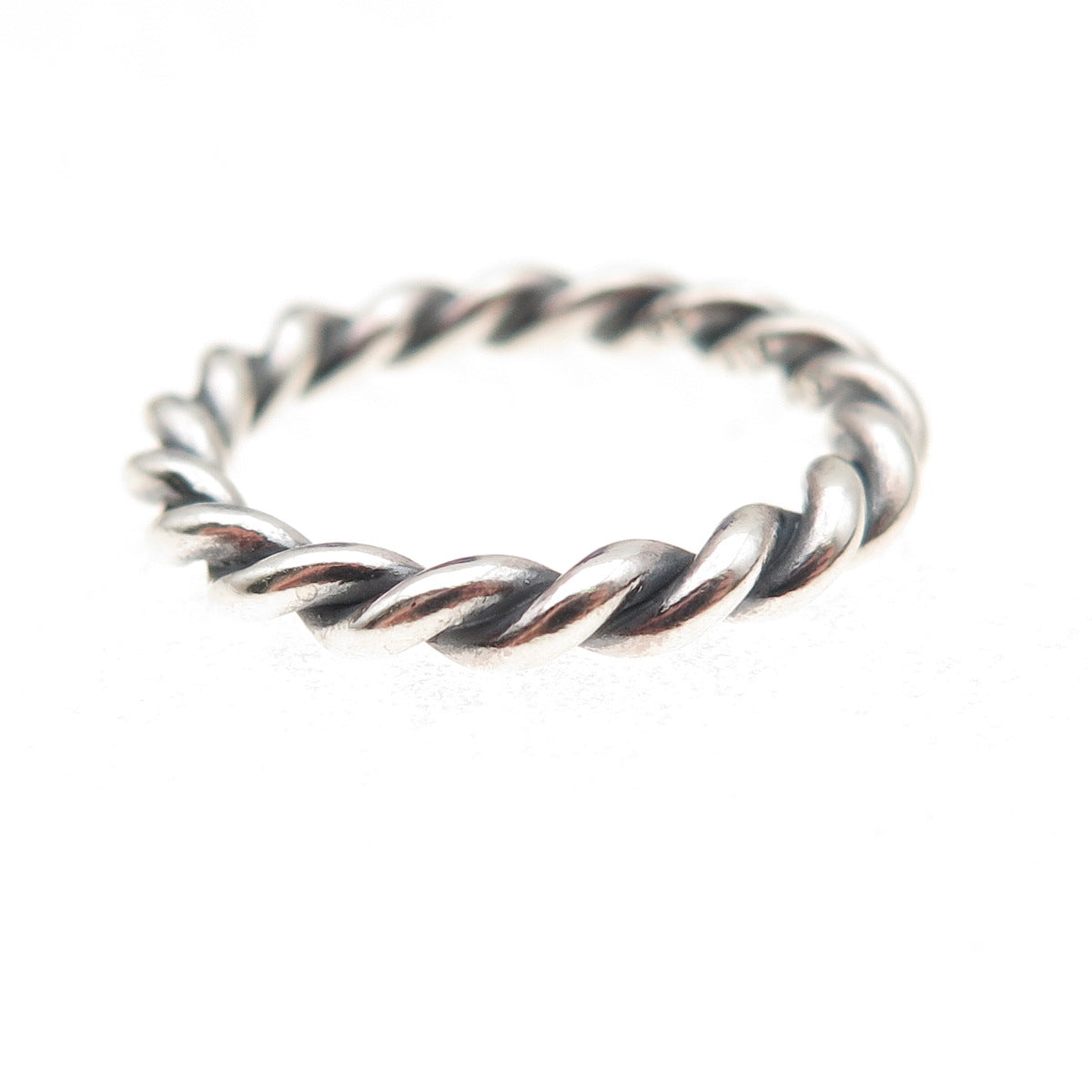 Pandora 925 Sterling Silver Twisted Band Ring Size 5.25