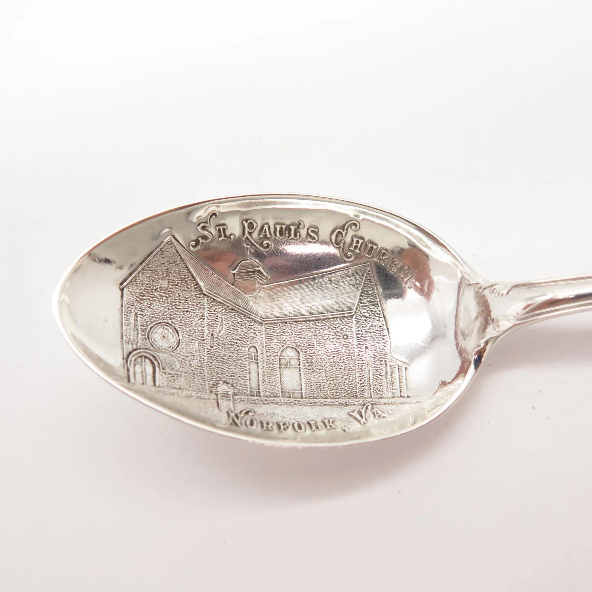 925 Sterling Silver Antique Mechanic Co. St. Paul 's Church Spoon
