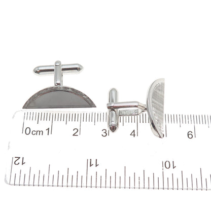 SWANK 925 Sterling Silver Vintage Modernist Petal Cufflinks