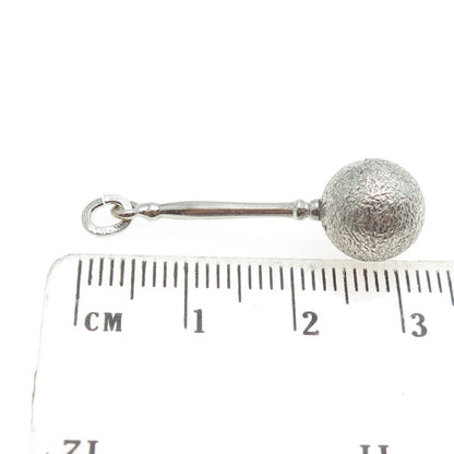 925 Sterling Silver Vintage Drop Ball Charm Pendant