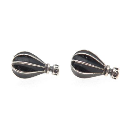 925 Sterling Silver Vintage Enamel Hot Air Balloon Stud Earrings