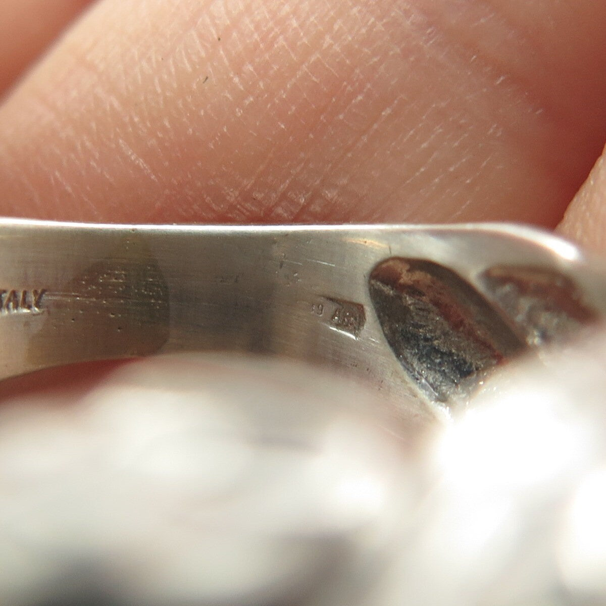 925 Sterling Silver Vintage Ribbed Ring Size 6.75